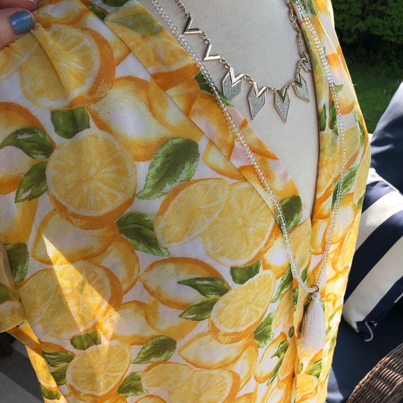 VS Lemon Print Sheer Top! 🍋 - Picture 1 of 6